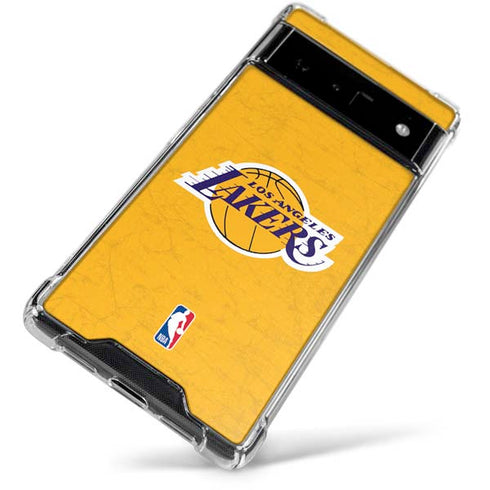 NBA Los Angeles Lakers Distressed Google Pixel 6 Clear Case